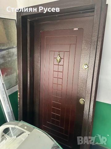 0129 НОВА кави kavi метална входна врата 85/192 см - цена 351 лв или 179,46 евро    85/192см е вътре, снимка 2 - Входни врати - 51974835