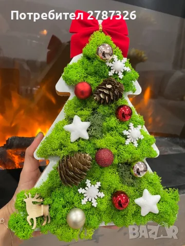 Коледна декорация със скандинавски мъх