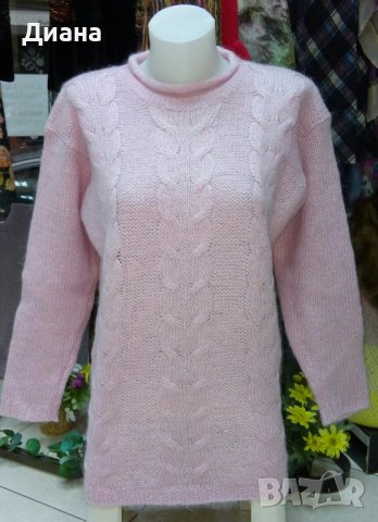 Блузони и пуловери от мохер-ръчно плетиво, снимка 14 - Блузи с дълъг ръкав и пуловери - 32547561