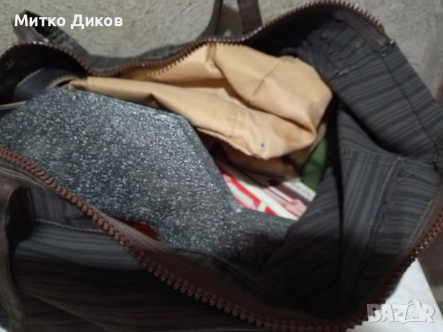 Голяма торба сак плат и кожа нов 62х48 см, снимка 6 - Чанти - 53512601