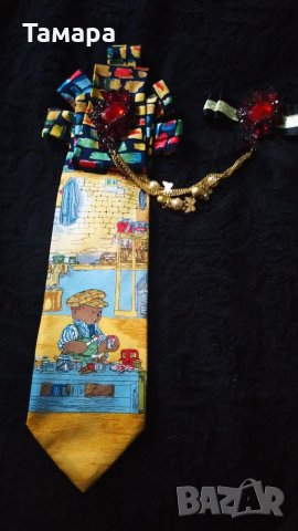 Уникална вратовръзка,брошка, снимка 3 - Колиета, медальони, синджири - 26979698