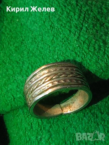 СТАР ВЪЗРОЖДЕНСКИ СРЕБЪРЕН САЧАНЕН ПРЪСТЕН ЕТНОГРАФСКИ ОРНАМЕНТИРАН МАЙСТОРСКИ 16850, снимка 18 - Антикварни и старинни предмети - 39547571