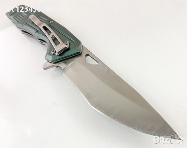 Сгъваем автоматичен джобен нож с алуминиева дръжка 95х220 мм, снимка 2 - Ножове - 40778442
