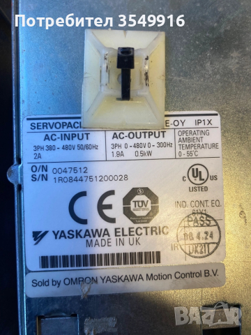 Управление за серво двигател Omron SGDH-05DE-OY  0,5KW/400V, снимка 3 - Други машини и части - 51557754