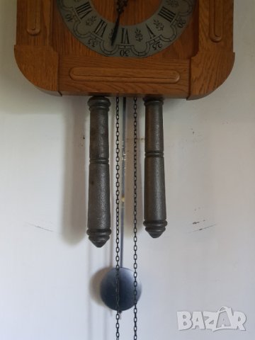Стар немски стенен механичен часовник, снимка 3 - Антикварни и старинни предмети - 33094148