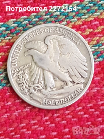 Сребърна монета халф долар 1944, снимка 2 - Нумизматика и бонистика - 51321287