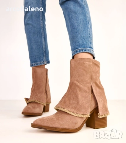 Дамски боти до глезена с навит калъф Felicia, 4цвята , снимка 7 - Дамски боти - 52164780