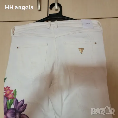 Guess нов оригинален флорален дънков панталон, снимка 6 - Дънки - 49418303