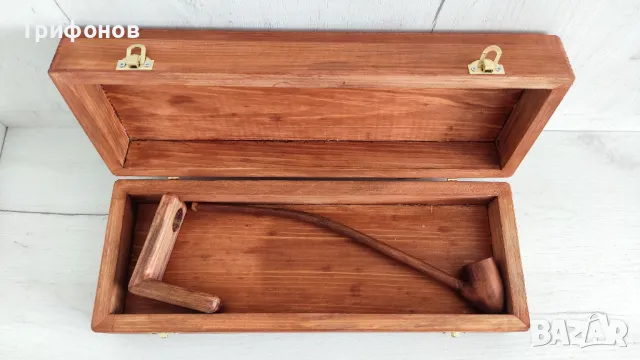 "Gandalf" лула със стойка и кутия - ръчна изработка, снимка 3 - Лули - 50420171