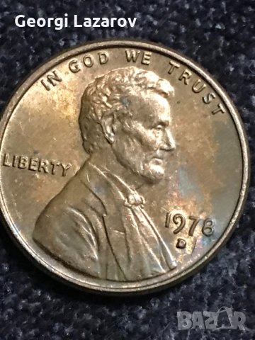 1 цент САЩ 1978 буква D, снимка 1 - Нумизматика и бонистика - 34844292