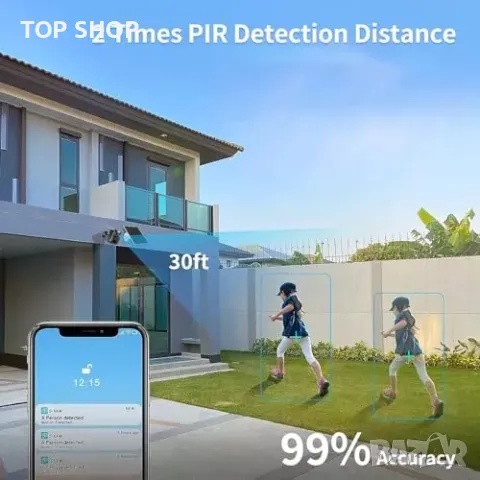 Нова Водоустойчива Соларна 2K Камера с PIR Детектор и Двупосочно Аудио, снимка 7 - Аналогови камери - 49552241