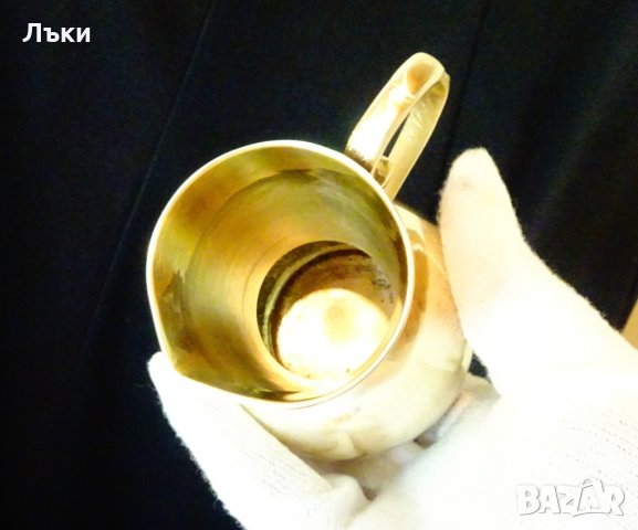 Бронзова кана за ракия,каничка за мляко. , снимка 3 - Антикварни и старинни предмети - 32966252