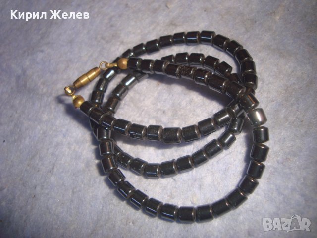 КРАСИВО ФЕЩЪН ВЕЧЕРНО АРТ КОЛИЕ от ПОЛИРАН ЮВЕЛИРНО ХЕМАТИТ 56800, снимка 3 - Колиета, медальони, синджири - 36983013