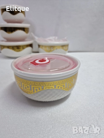 SD371 Комплект луксозни кутии от аркопал за съхранение на храна с пластмасови капаци, 3 броя, снимка 3 - Други - 52898112