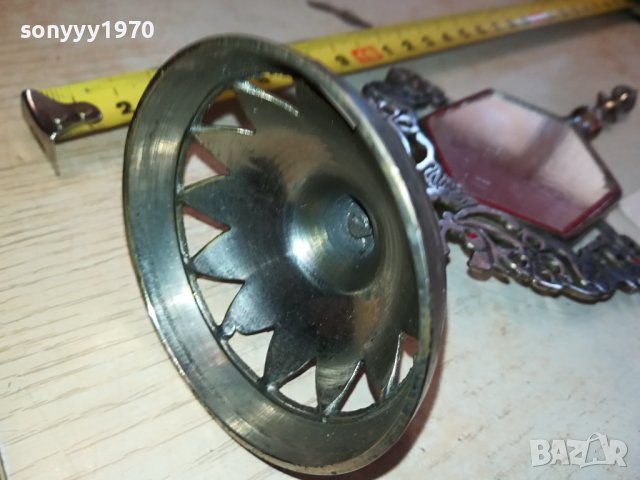 СТАРО МЕТАЛНО ОГЛЕДАЛЦЕ ОТ ФРАНЦИЯ 0412231122, снимка 3 - Антикварни и старинни предмети - 43265266