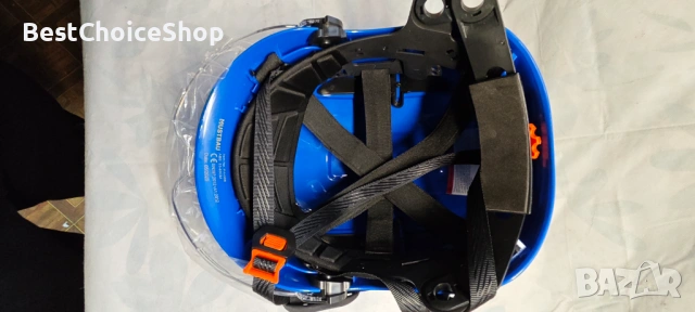 Защитен шлем / каска с ушни протектори и визьор - 53-63см, снимка 6 - Други - 53502277