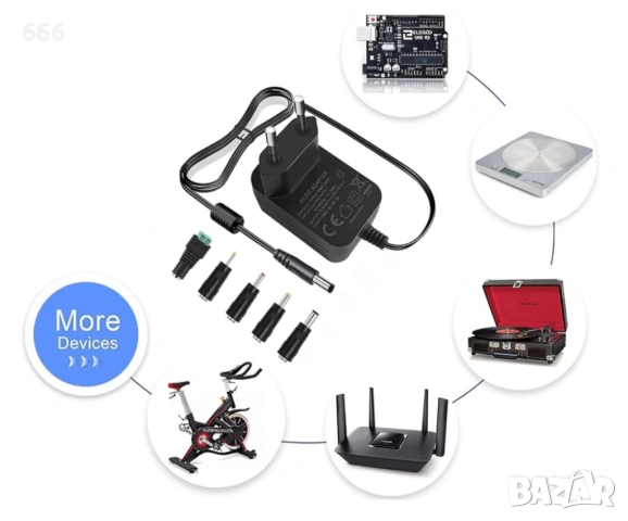 Универсален адаптер за променлив/постоянен ток 24V