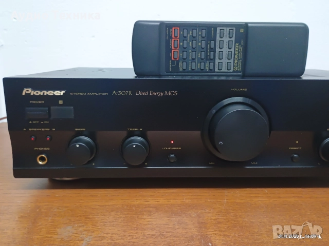 Стерео усилвател Pioneer A-307R с оригинално дистанционно. Изпращам видео. , снимка 3 - Ресийвъри, усилватели, смесителни пултове - 52598619