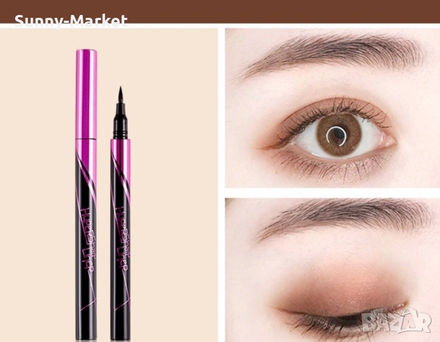 Ултра тънка очна линия писалка, водоустойчива и бързосъхнеща / Цвят: Черен, снимка 3 - Козметика за лице - 53518516