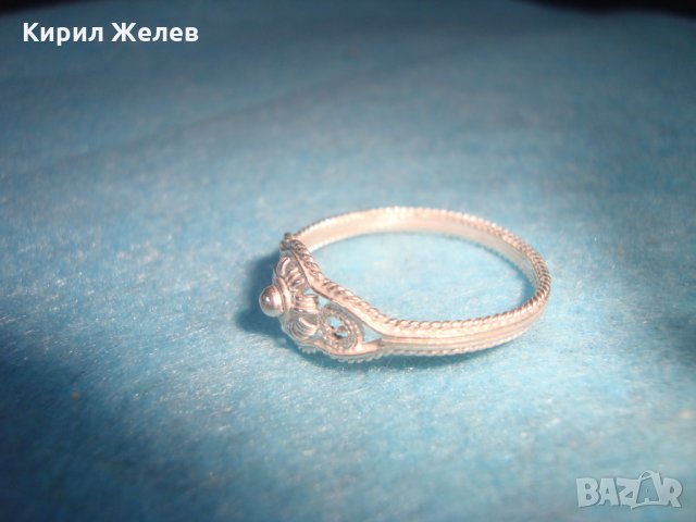 19 ВЕК СРЕБЪРЕН ФИЛИГРАНЕН ВЪЗРОЖДЕНСКИ ПРЪСТЕН СТАРА РЪЧНА КУЮМДЖИЙСКА ИЗРАБОТКА УНИКАТ 26621, снимка 8 - Антикварни и старинни предмети - 34631126