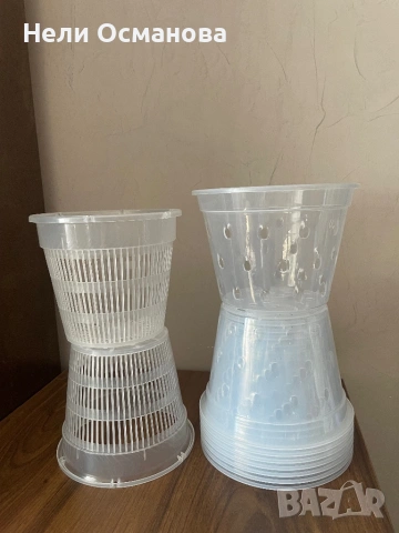 Саксия за орхидея,дренажна,прозрачна