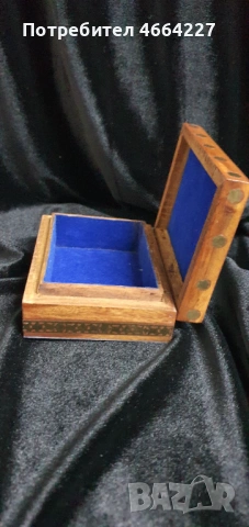 Ръчно изработена дървена кутия с изображение на бог Ганеша, снимка 3 - Антикварни и старинни предмети - 53013439