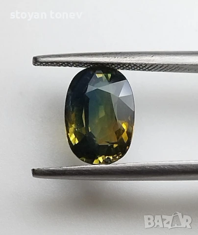 Рядък ненагряван двуцветен сапфир 2.01кт! Сертификат! Нов!, снимка 13 - Други - 47390457