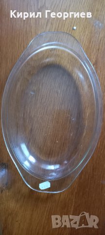 Елипсовидна купа от йенско стъкло , снимка 1