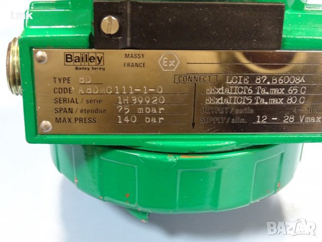 Трансмитер за налягане Bailey 8D , снимка 8 - Резервни части за машини - 32237552