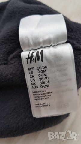 Бебешка шапка H&M 0-2 месеца 50-56см., снимка 4 - Други - 44119857