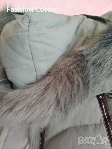 Синьо-зелено зимно дамско яке 44 номер (М/Л размер), Спиди, снимка 4 - Якета - 43197616