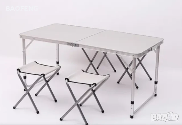 Нови Компект Сгъваема Маса и 4 Стола Malatec от алуминии ULTRA от вносител , снимка 13 - Къмпинг мебели - 50481150