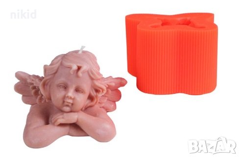 3D грамаден размер Ангел дете силиконов молд форма калъп свещ гипс декор свещ