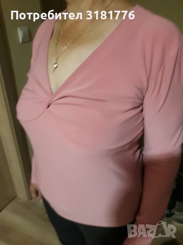 Дамска блуза с дълъг ръкав, розова., снимка 2 - Блузи с дълъг ръкав и пуловери - 38467493