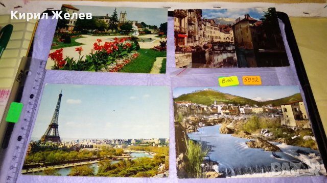 ЛОТ 4 СТАРИ ПОЩЕНСКИ КАРТИЧКИ ПАРИЖ АЙФЕЛОВАТА КУЛА ГРАДОВЕ ЗАБЕЛЕЖИТЕЛНОСТИ РЕКИ 5952