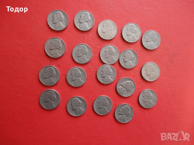 5 цента САЩ Лот американски монети центове 2 , снимка 5 - Нумизматика и бонистика - 48431629