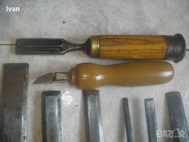12 броя Ръчно Дърводелско Длето За Стружуване на Струг/Ръчна Дърворезба-Старо Качество-Масивни-Профи, снимка 8 - Други инструменти - 43451191