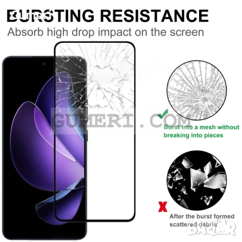 Oppo Reno13 F 5G Стъклен Протектор За Целия Дисплей Full Glue, снимка 4 - Калъфи, кейсове - 50504864
