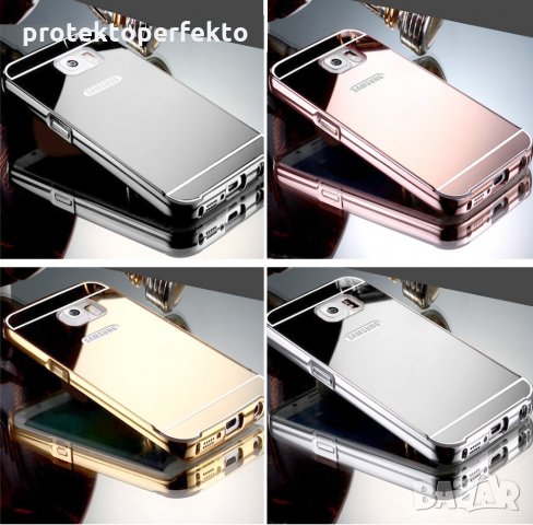 Огледален алуминиев бъмпер кейс за Samsung Galaxy S7, S7 Edgе, S6 Edge, снимка 2 - Калъфи, кейсове - 28636117
