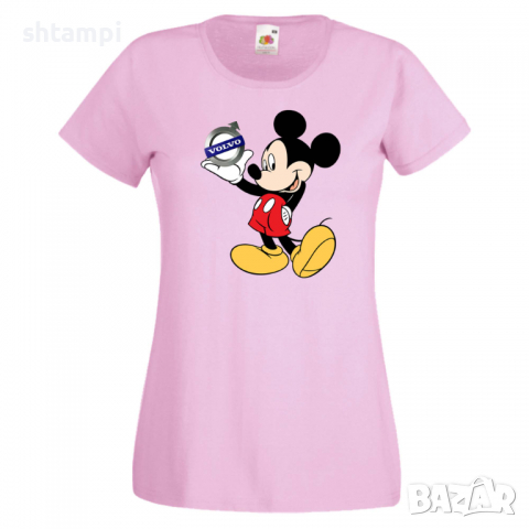 Дамска тениска Mickey Mouse Volvo.Подарък,Изненада,, снимка 1 - Тениски - 36529641