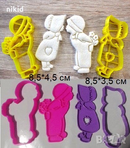 Сладки деца момиченце момченце пластмасов резец форма фондан тесто бисквитки
