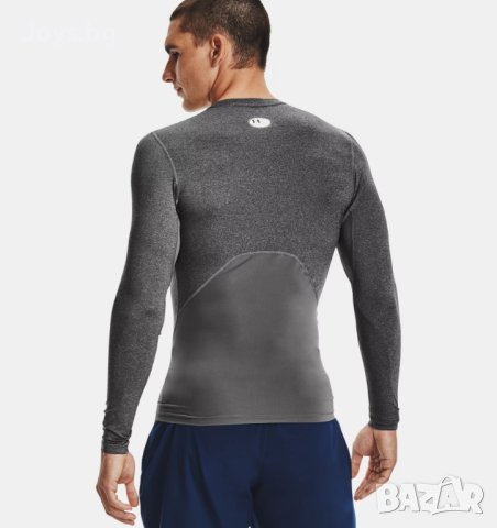 Мъжки Under Armour HG Armour Comp сив тренировъчен топ дълъг ръкав- Ново с Етикет, снимка 2 - Тениски - 43697965