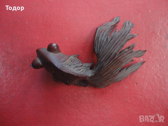 Дървена фигура фигурка пластика Златната Рибка риба , снимка 5 - Други - 39142894