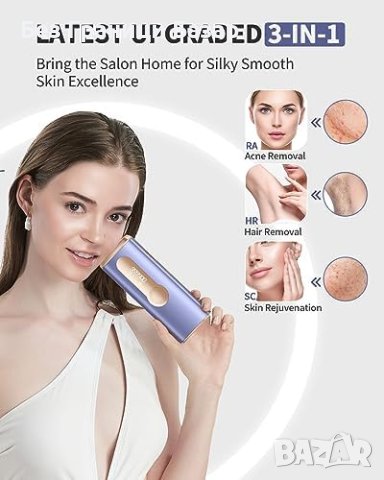 Нов  IPL уред за Безболезнена Епилация, 999,900 Импулси жени косми красота, снимка 7 - Други - 43942966