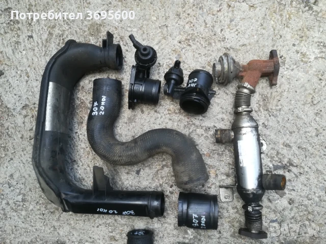 Пежо Peugeot 307 2.0 HDI турбо пътища маркучи маркуч тръба, снимка 2 - Части - 50648612