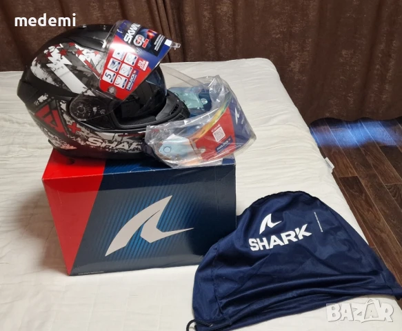 Shark Skwal i3 Hellcat Mat НОВА размер L, снимка 2 - Аксесоари и консумативи - 51392742