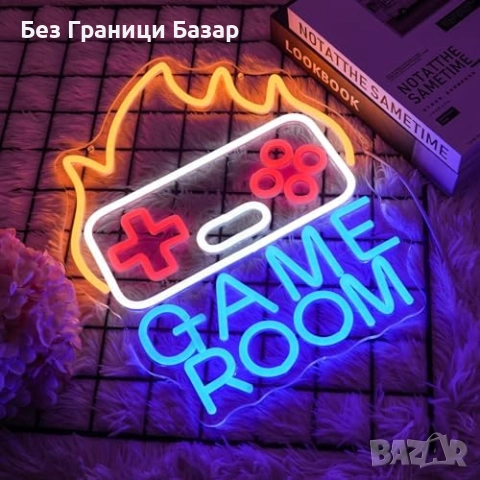 Нов знак Гейминг неонова лампа за стена LED табела Game Room Украса стая, снимка 4 - Декорация за дома - 52818436
