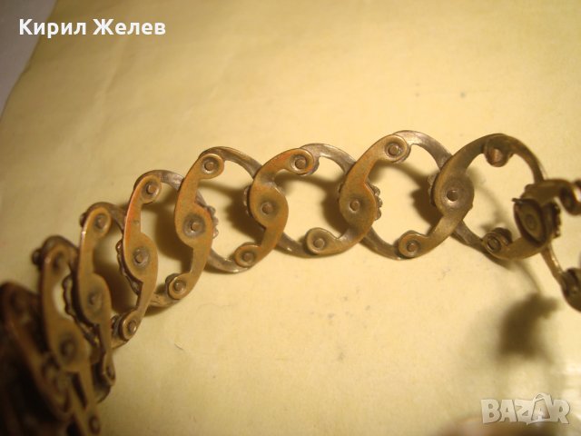 19 ВЕК ВЪЗРОЖДЕНСКА РАЗТЕГАЕМА БРОНЗОВА ГРИВНА РЪЧНА ИЗКЛЮЧИТЕЛНО МАЙСТОРСКА ИЗРАБОТКА УНИКАТ 22739, снимка 17 - Гривни - 33215259