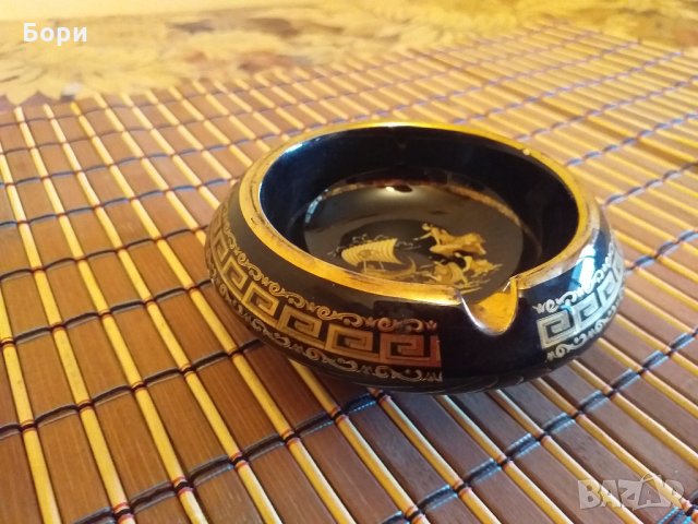 Порцеланов пепелник  GREECE 24K GOLD D.STRIGOS, снимка 4 - Други ценни предмети - 27913049