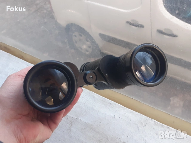 Голям стар бинокъл 7/50, снимка 4 - Антикварни и старинни предмети - 53339848